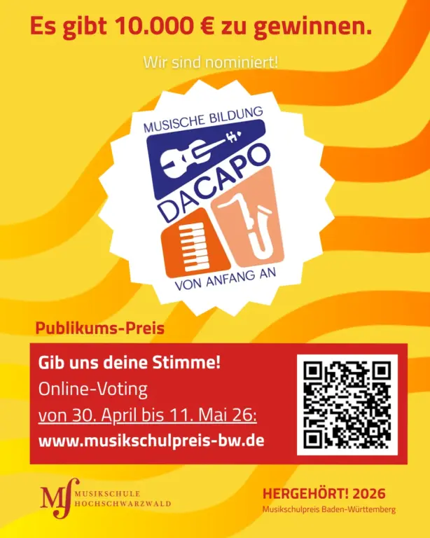 Musikschulpreis Baden Wuerttemberg 2026 online voting